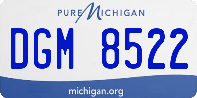 MI license plate DGM8522