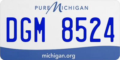 MI license plate DGM8524