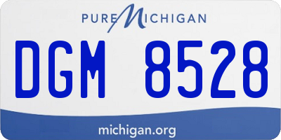 MI license plate DGM8528