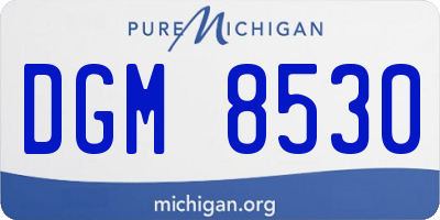 MI license plate DGM8530