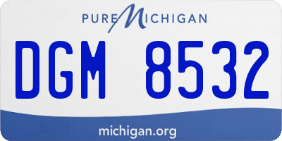MI license plate DGM8532