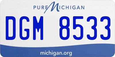 MI license plate DGM8533