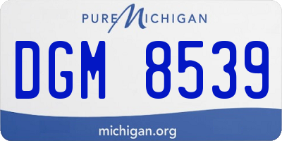 MI license plate DGM8539
