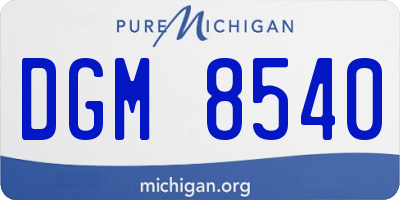 MI license plate DGM8540