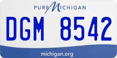 MI license plate DGM8542