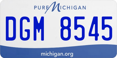 MI license plate DGM8545