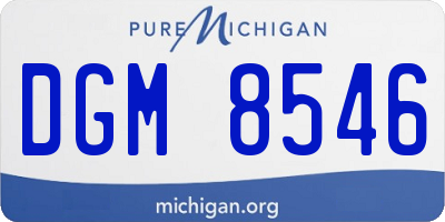 MI license plate DGM8546