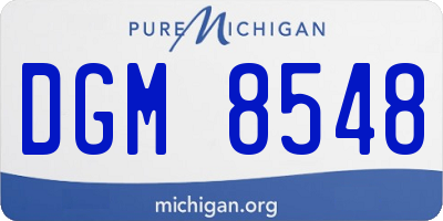 MI license plate DGM8548