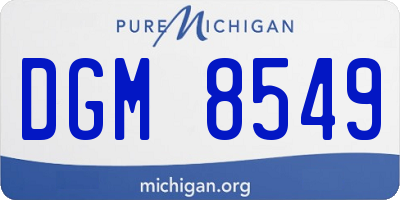 MI license plate DGM8549