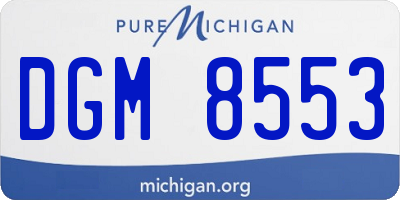 MI license plate DGM8553