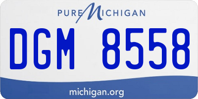 MI license plate DGM8558
