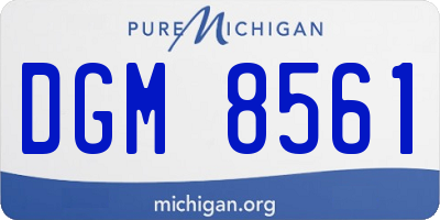 MI license plate DGM8561