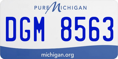 MI license plate DGM8563