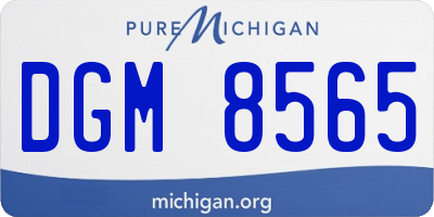 MI license plate DGM8565