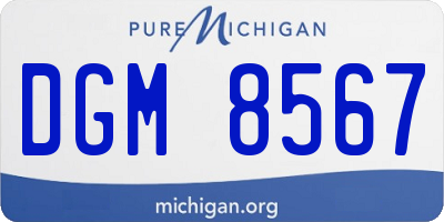MI license plate DGM8567