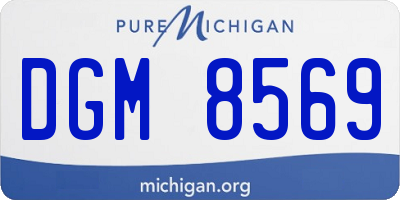MI license plate DGM8569