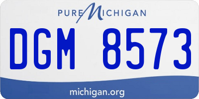 MI license plate DGM8573