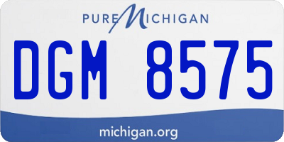 MI license plate DGM8575