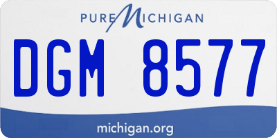 MI license plate DGM8577