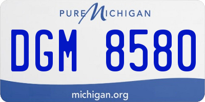 MI license plate DGM8580