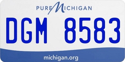 MI license plate DGM8583