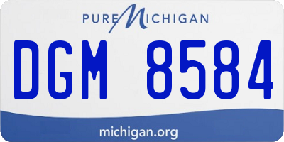MI license plate DGM8584