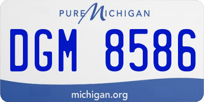 MI license plate DGM8586