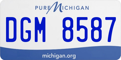 MI license plate DGM8587