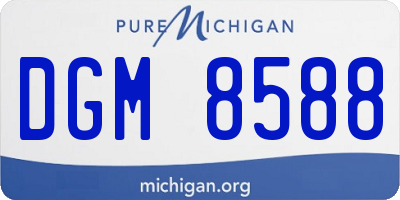 MI license plate DGM8588