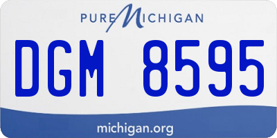 MI license plate DGM8595