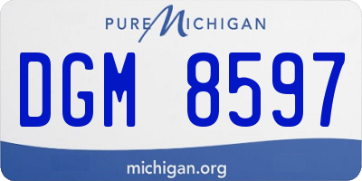 MI license plate DGM8597