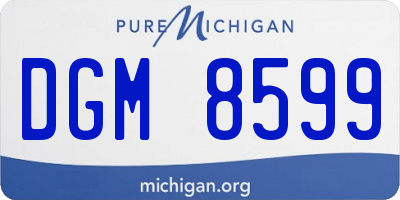 MI license plate DGM8599
