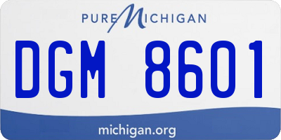 MI license plate DGM8601