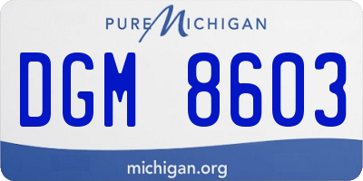 MI license plate DGM8603