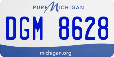MI license plate DGM8628