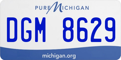 MI license plate DGM8629