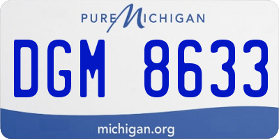 MI license plate DGM8633