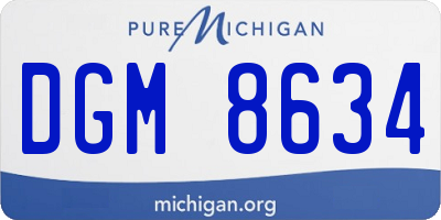MI license plate DGM8634
