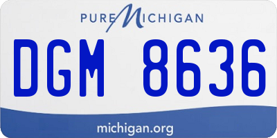 MI license plate DGM8636