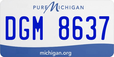 MI license plate DGM8637