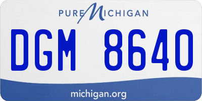 MI license plate DGM8640