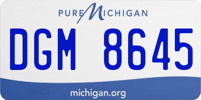 MI license plate DGM8645