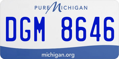 MI license plate DGM8646