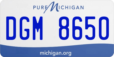MI license plate DGM8650