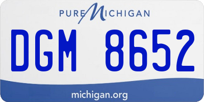 MI license plate DGM8652