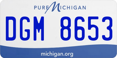 MI license plate DGM8653