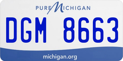 MI license plate DGM8663