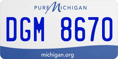 MI license plate DGM8670