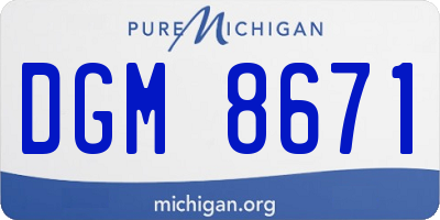 MI license plate DGM8671