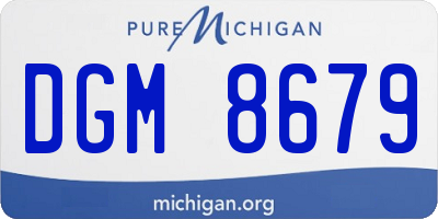 MI license plate DGM8679